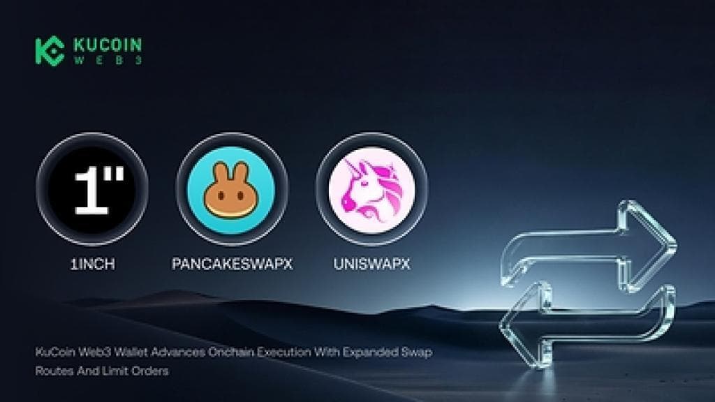 CHAINWIRE: KuCoin Web3 Wallet Advances Onchain Execution with Expanded Swap Routes and Limit Orders