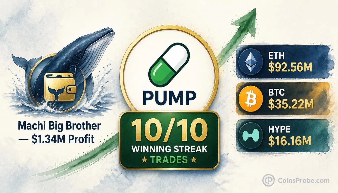 Maji has notched 10 consecutive wins in PUMP swing trading over the past five days, generating approximately $1.34 million in profit.