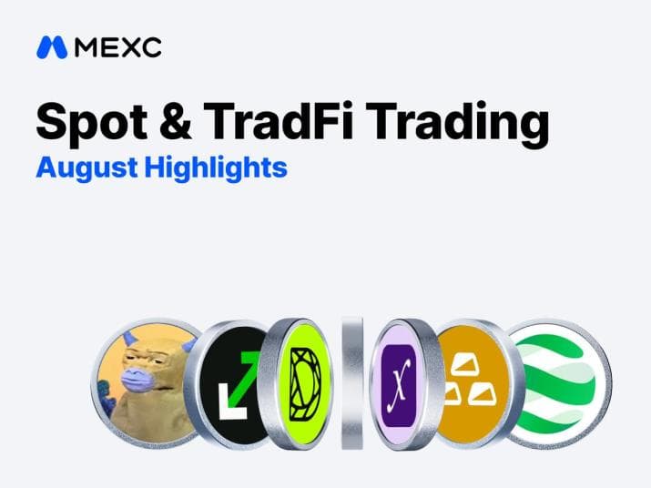 MEXC Reports 21% MoM Growth in New-Token Traders and 31% Increase in Tokenized Stock Trading Volume in August