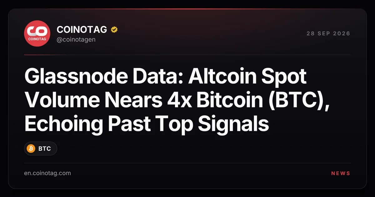Analysis: Spot Traders Shift to Altcoins, Altcoin Trading Volume Hits Nearly 4 Times That of Bitcoin