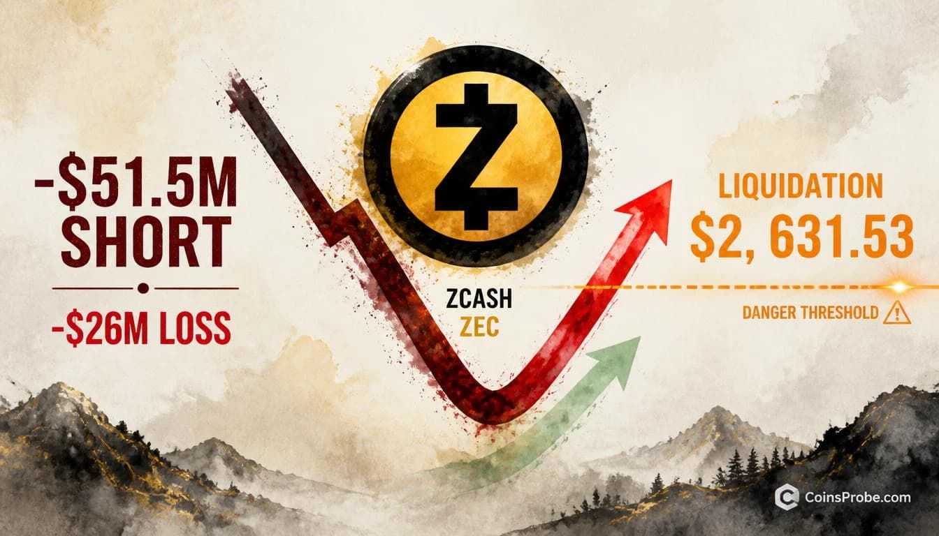 Largest $ZEC shorter Garrett Jin sits on $224.5M unrealized profit from 202,078 $ZEC bought at $437